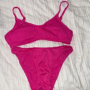 No Boundaries Hot Pink Swimwear top (L) bottom (M)